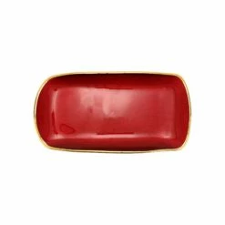 Discount 💯 VIETRI Metallic Glass Ruby Rectangular Tray 🧨