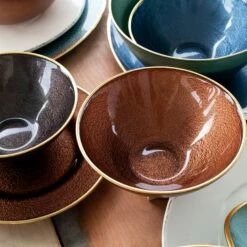 Outlet 🛒 VIETRI Metallic Glass Copper Deep Bowl 👍 -Tabletop Elegant shop MTC 5238CO 4