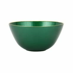 Budget ⭐ VIETRI Metallic Glass Emerald Deep Bowl ✔️