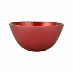Wholesale ⌛ VIETRI Metallic Glass Ruby Deep Bowl ❤️