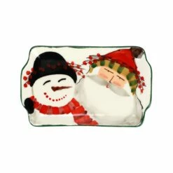 Deals 🤩 VIETRI Old St. Nick Snowman Platter ⭐
