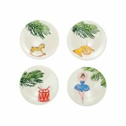 Budget 👏 VIETRI Nutcrackers Assorted Canape Plates - Set of 4 🤩