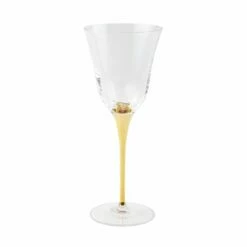 Deals 😉 VIETRI Optical Gold Stem Water Glass 🎉