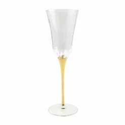 Best reviews of ๐งจ VIETRI Optical Gold Stem Champagne Glass ๐