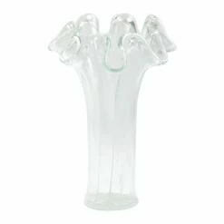 Buy ✨ VIETRI Onda Glass Clear with White Lines Tall Vase 🌟