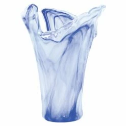 Hot Sale 👏 VIETRI Onda Glass Cobalt Large Vase 😉