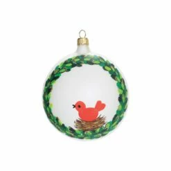 Flash Sale 😀 VIETRI Ornaments Wreath w/ Red Bird Ornament ⭐