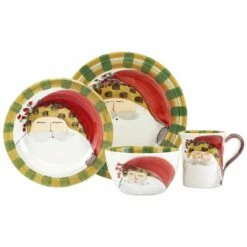 Best deal 👍 VIETRI Old St. Nick Animal Hat Four-Piece Place Setting 👍