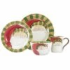 Best Sale 😉 VIETRI Old St. Nick Striped Hat Four-Piece Place Setting 💯