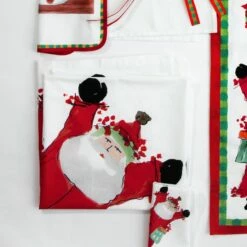 Best Pirce 🤩 VIETRI Old St. Nick Square Tablecloth ✔️ -Tabletop Elegant shop OSN 4593 3