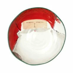 Coupon 😀 VIETRI Old St. Nick Pasta Bowl - Red Hat ✨