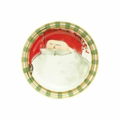 Outlet 🔔 VIETRI Old St. Nick Round Salad Plate - Red Hat 😉