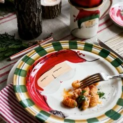 Outlet 🔔 VIETRI Old St. Nick Round Salad Plate - Red Hat 😉 -Tabletop Elegant shop OSN 7802A LSALT 3