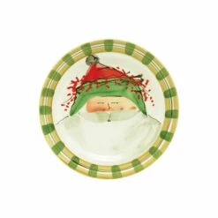 Brand new ✨ VIETRI Old St. Nick Round Salad Plate - Green Hat 🎉