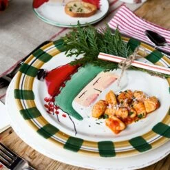 Brand new ✨ VIETRI Old St. Nick Round Salad Plate - Green Hat 🎉 -Tabletop Elegant shop OSN 7802B LSALT 4