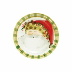 Discount ⌛ VIETRI Old St. Nick Round Salad Plate - Animal Hat 🎁