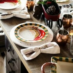 Brand new ✨ VIETRI Old St. Nick Round Salad Plate - Striped Hat 🌟 -Tabletop Elegant shop OSN 7802D LSALT 5