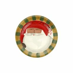Cheapest โค๏ธ VIETRI Old St. Nick Multicultural Round Salad Plate - Red Hat ๐