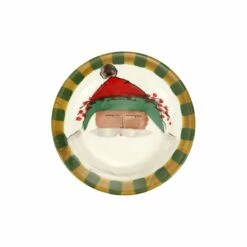 Wholesale ๐คฉ VIETRI Old St. Nick Multicultural Round Salad Plate - Green Hat ๐