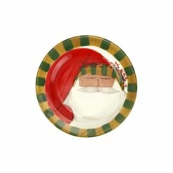 Top 10 🔥 VIETRI Old St. Nick Multicultural Round Salad Plate - Stripe Hat 🌟