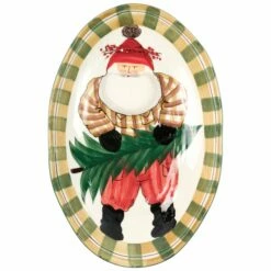 Budget ⭐ VIETRI Old St. Nick Oval Serving Bowl 🤩