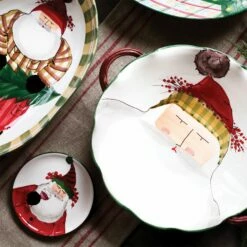 Budget ⭐ VIETRI Old St. Nick Oval Serving Bowl 🤩 -Tabletop Elegant shop OSN 78067 LSALT 2