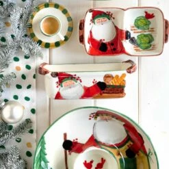 Hot Sale 😍 VIETRI Old St. Nick Loaf Pan 👏 -Tabletop Elegant shop OSN 78089 4