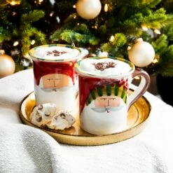 Best Sale 🎁 VIETRI Old St. Nick Assorted Mugs - Set of 4 🔔 -Tabletop Elegant shop OSN 7810 2