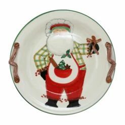 Discount 🥰 VIETRI Old St. Nick Handled Round Shallow Bowl 😉
