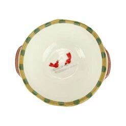 Buy 🎉 VIETRI Old St. Nick Handled Bowl w/ Bird ⌚ Watcher 🎁 -Tabletop Elegant shop OSN 78134 3