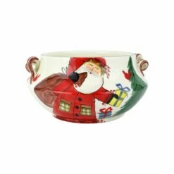 Best Sale 💯 VIETRI Old St. Nick Cachepot w/ Gifts 🛒