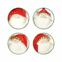 Budget 🌟 VIETRI Old St. Nick Assorted Canape Plates - Set of 4 🎁