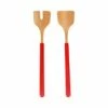 Wholesale 😀 VIETRI Ontano Wood Salad Serving Set - Red 🤩
