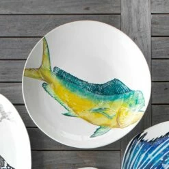 Buy 👏 VIETRI Pesca Mahi Mahi Shallow Bowl 🎉 -Tabletop Elegant shop PCE 9733 2100 web4