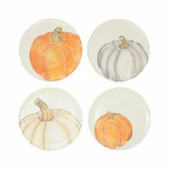 Wholesale 🔥 VIETRI Pumpkins Assorted Salad Plates - Set of 4 ❤️