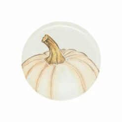 Promo 🤩 VIETRI Pumpkins Salad Plate - White Medium Pumpkin 🔔