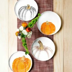 Flash Sale 🎁 VIETRI Pumpkins Salad Plate - Gray Medium Pumpkin 🥰 -Tabletop Elegant shop PKN 9701D LSALT 5