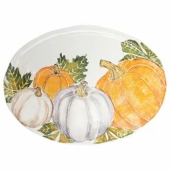 Coupon 🤩 VIETRI Pumpkins Large Oval Platter w/ Assorted Pumpkins 🤩