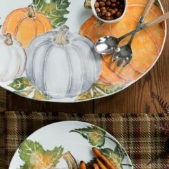 Coupon 🤩 VIETRI Pumpkins Large Oval Platter w/ Assorted Pumpkins 🤩 -Tabletop Elegant shop PKN 9726 LSALT 1