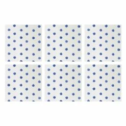 Best Pirce 🤩 VIETRI Papersoft Napkins Dot Blue Cocktail Napkins (Pack of 20) - Set of 6 👏