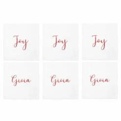 New 😀 VIETRI Papersoft Napkins Joy/Gioia Cocktail Napkins (Pack of 20) - Set of 6 💯