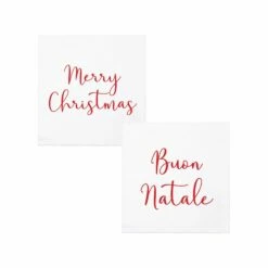 Best Sale 🔔 VIETRI Papersoft Napkins Merry 🎄 Christmas/Buon Natale Cocktail Napkins 🎉