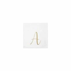 Discount ๐งจ VIETRI Papersoft Napkins Monogram Cocktail Napkins - A (Pack of 20) ๐