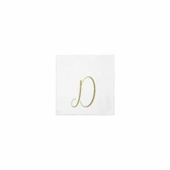 Deals 🧨 VIETRI Papersoft Napkins Monogram Cocktail Napkins - D (Pack of 20) 🛒