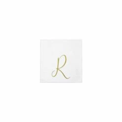 Budget ๐ VIETRI Papersoft Napkins Monogram Cocktail Napkins - R (Pack of 20) ๐