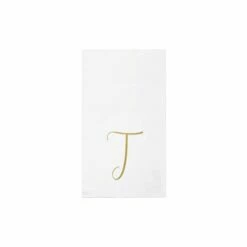 Hot Sale 😉 VIETRI Papersoft Napkins Monogram Guest Towels - T (Pack of 20) 👍