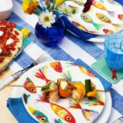 Deals 🔔 VIETRI Pesci Colorati Salad Plate ✨ -Tabletop Elegant shop PSE 7801 LSALT 8