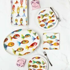 New 🔥 VIETRI Pesci Colorati Rectangular Platter 😉 -Tabletop Elegant shop PSE 7827 LSALT 1