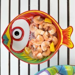 Budget 👏 VIETRI Pesci Colorati Figural Fish Medium Serving Bowl 👏 -Tabletop Elegant shop PSE 7831 2100 web3