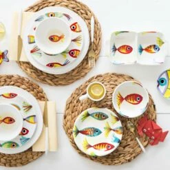 Cheap 👏 VIETRI Pesci Colorati Two-Part Server 🤩 -Tabletop Elegant shop PSE 7835 4